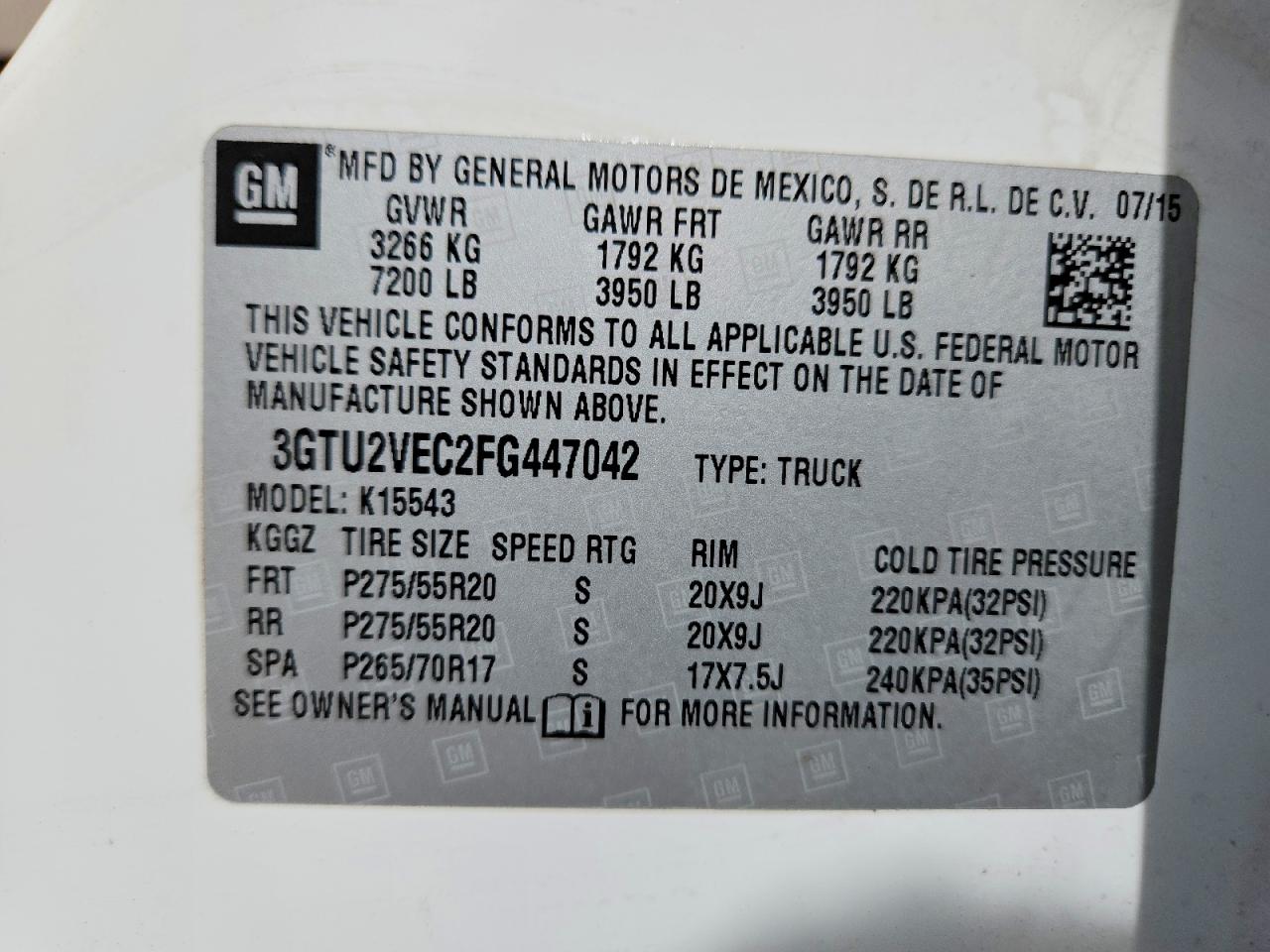 2015 GMC SIERRA