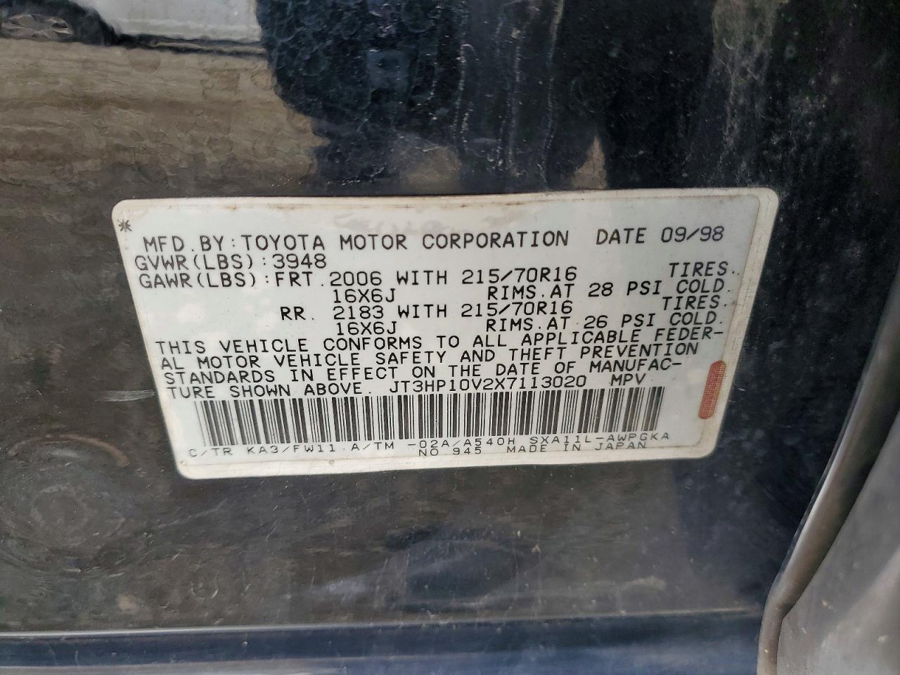 1999 TOYOTA RAV4