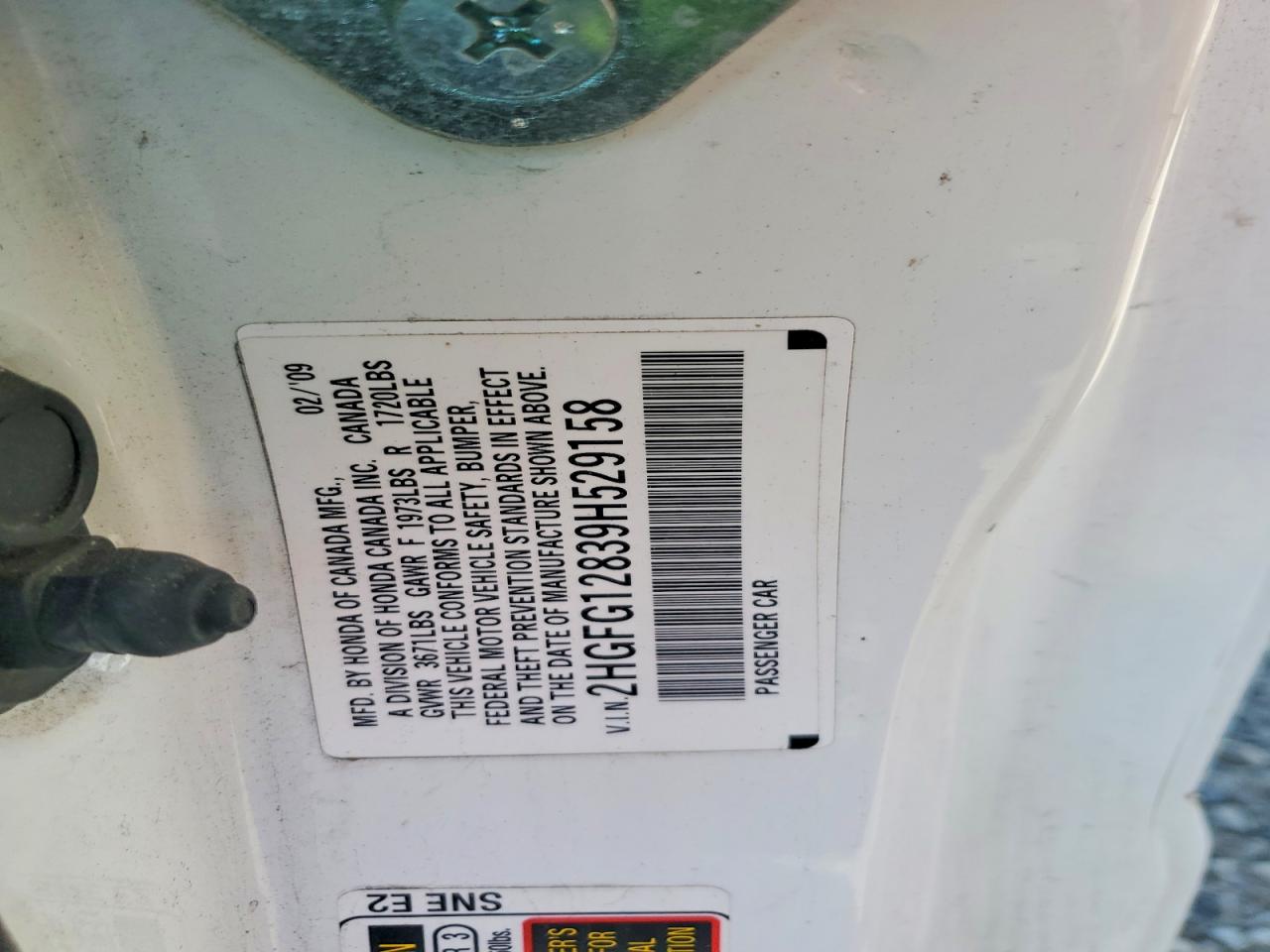 2009 HONDA CIVIC