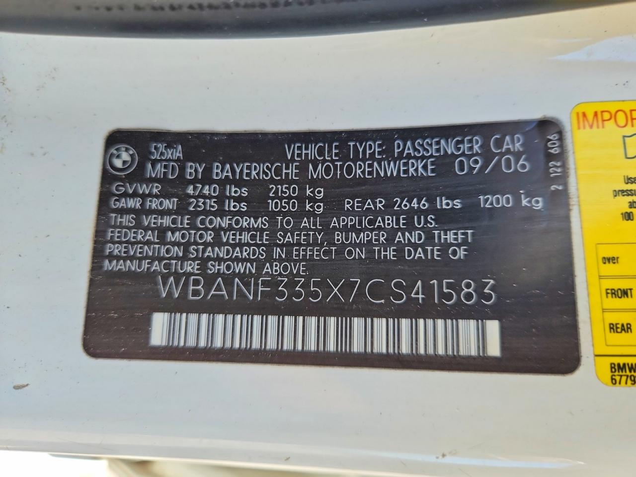 2007 BMW 5 SERIES