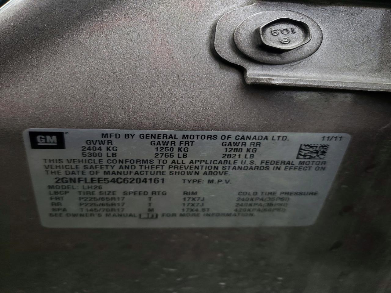 2012 CHEVROLET EQUINOX