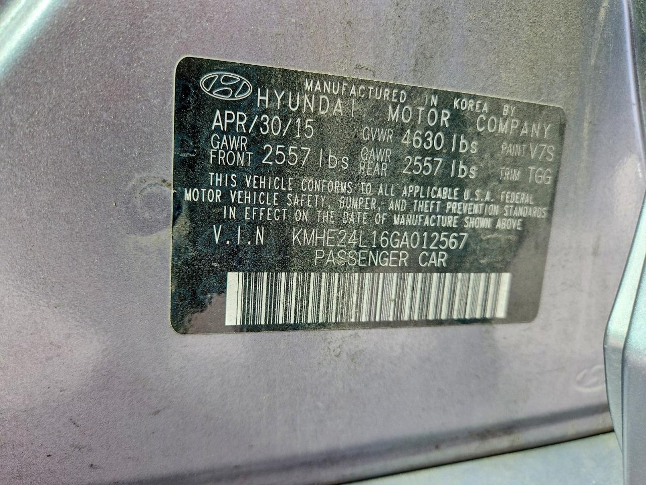 2016 HYUNDAI SONATA