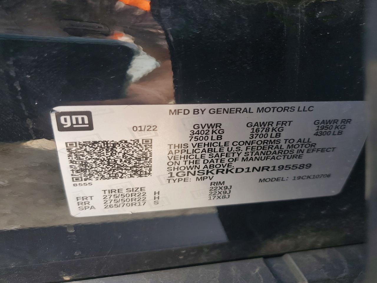 2022 CHEVROLET TAHOE