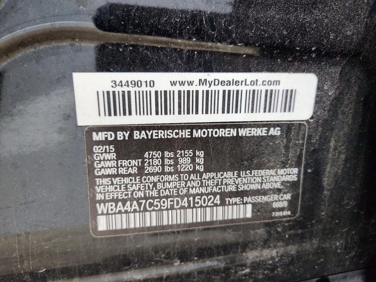 2015 BMW 4 SERIES