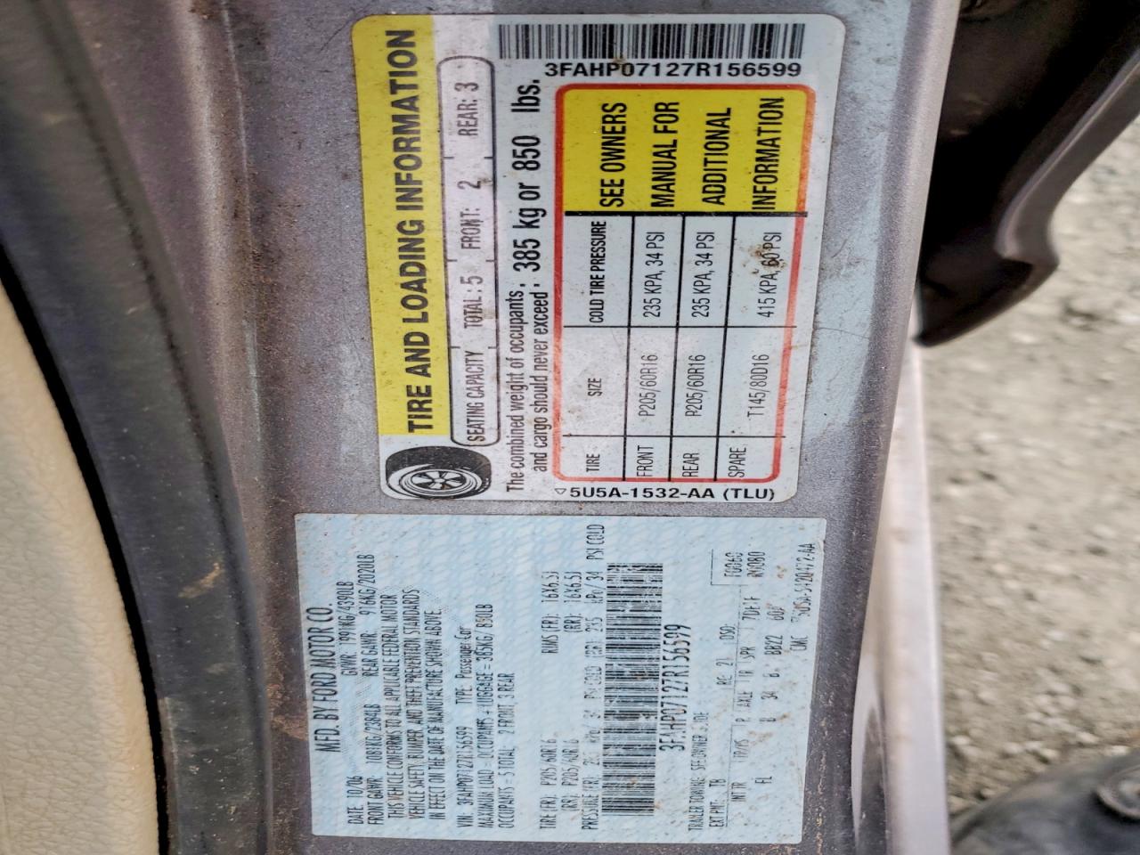 2007 FORD FUSION