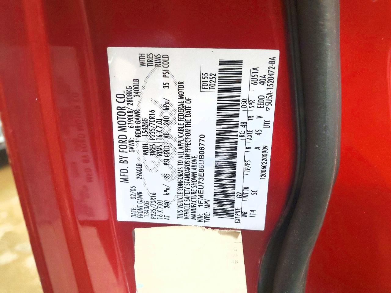 2006 FORD EXPLORER