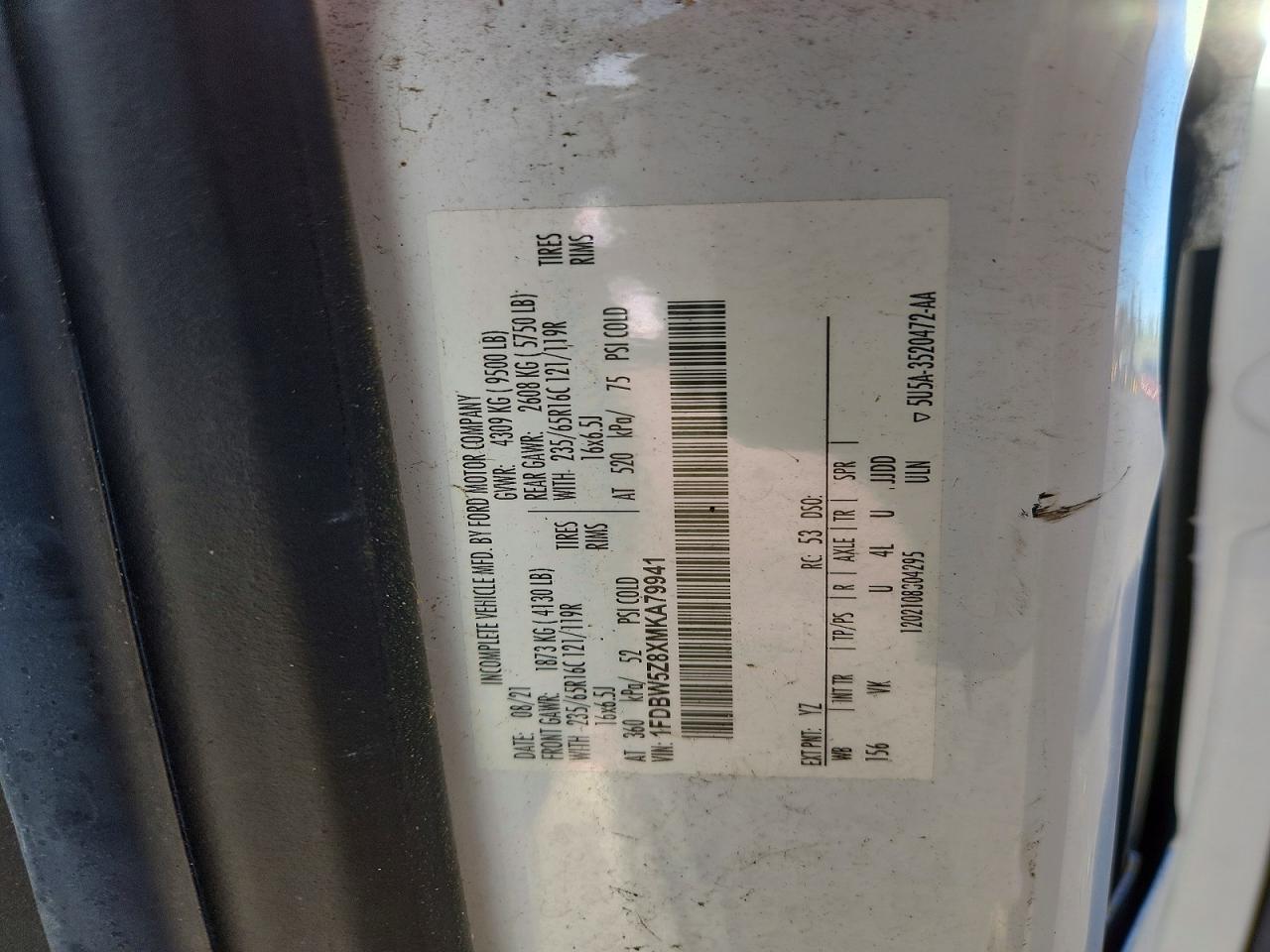 2021 FORD TRANSIT