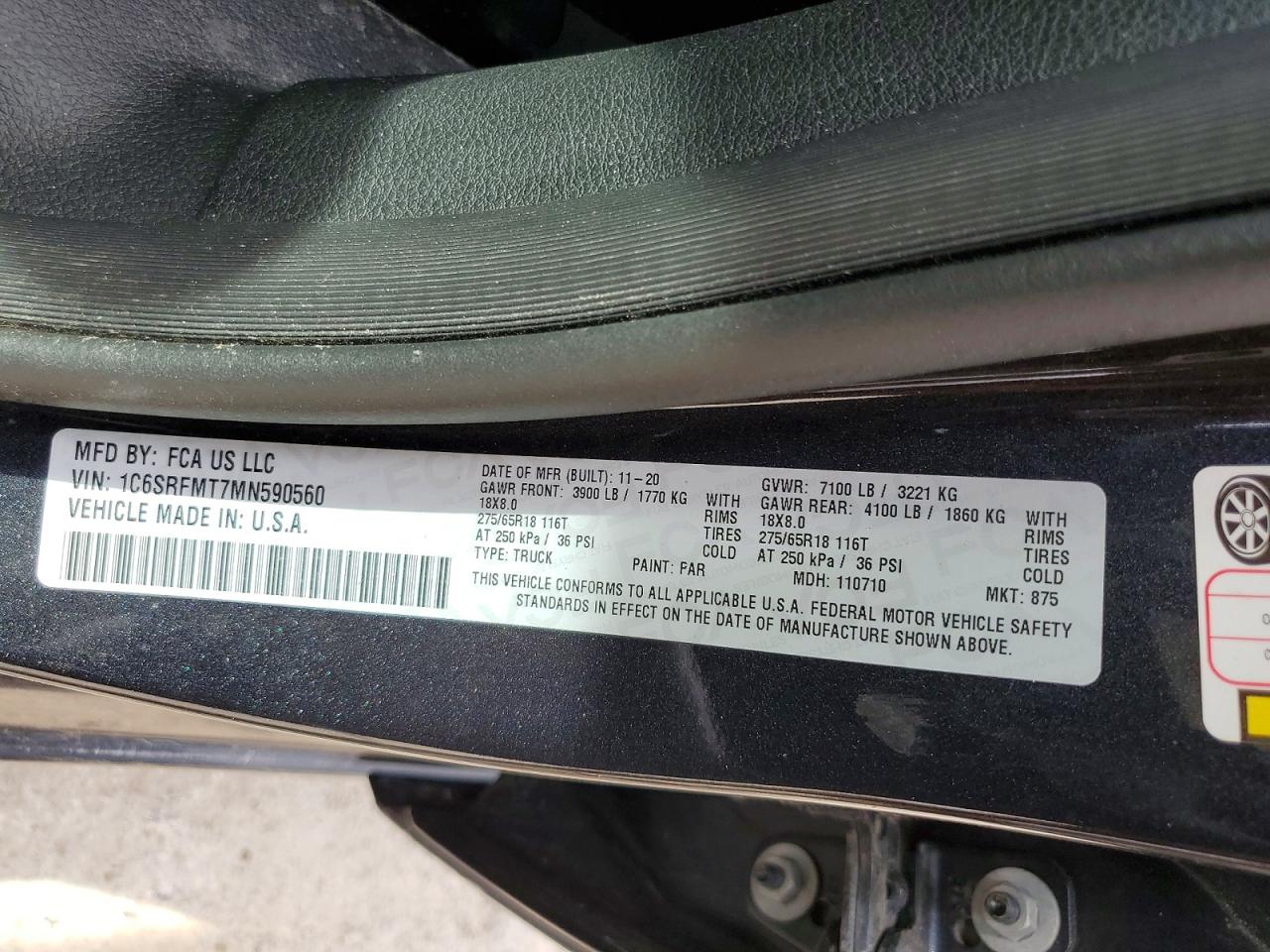 2021 RAM 1500