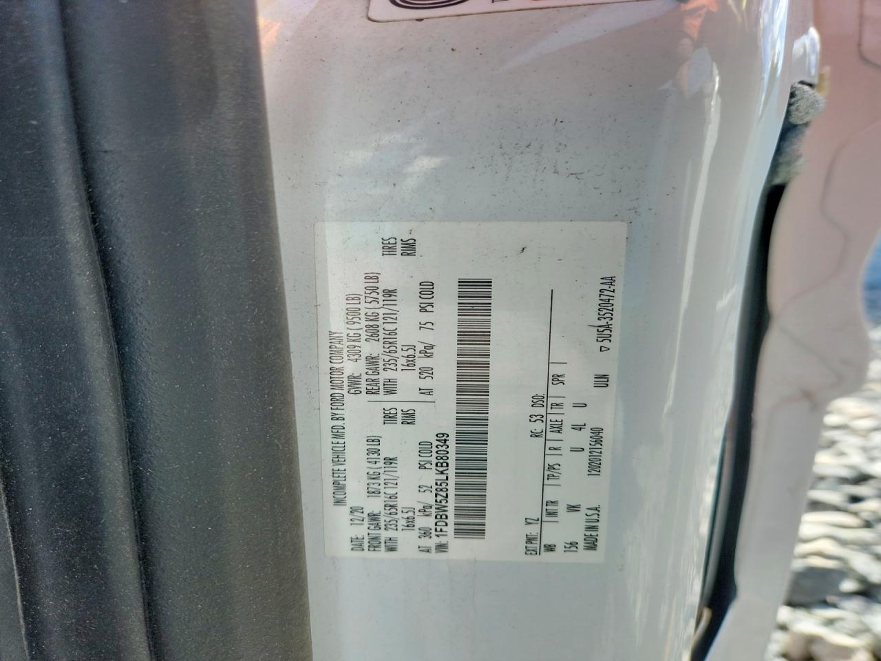 2020 FORD TRANSIT