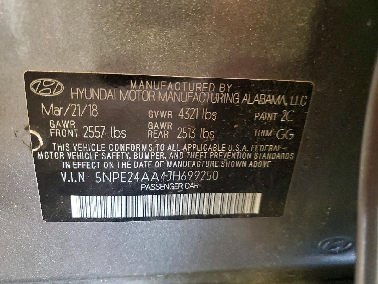 2018 HYUNDAI SONATA