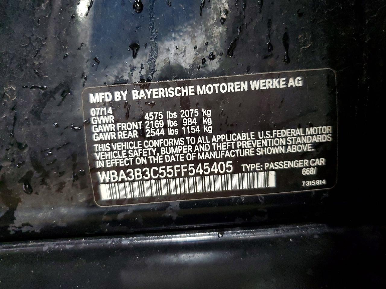 2015 BMW 3 SERIES