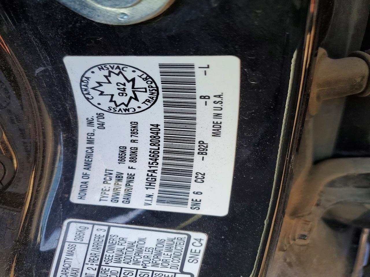 2006 HONDA CIVIC