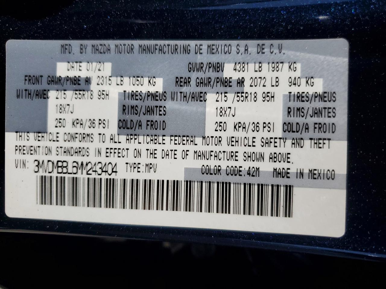 2021 MAZDA CX30