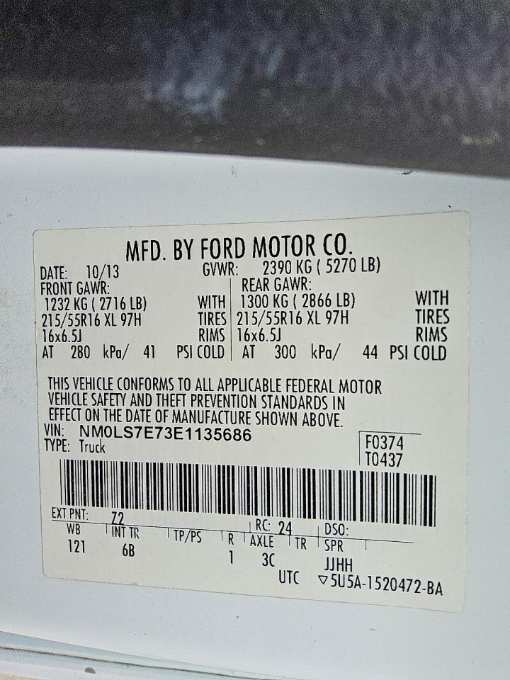 2014 FORD TRANSIT