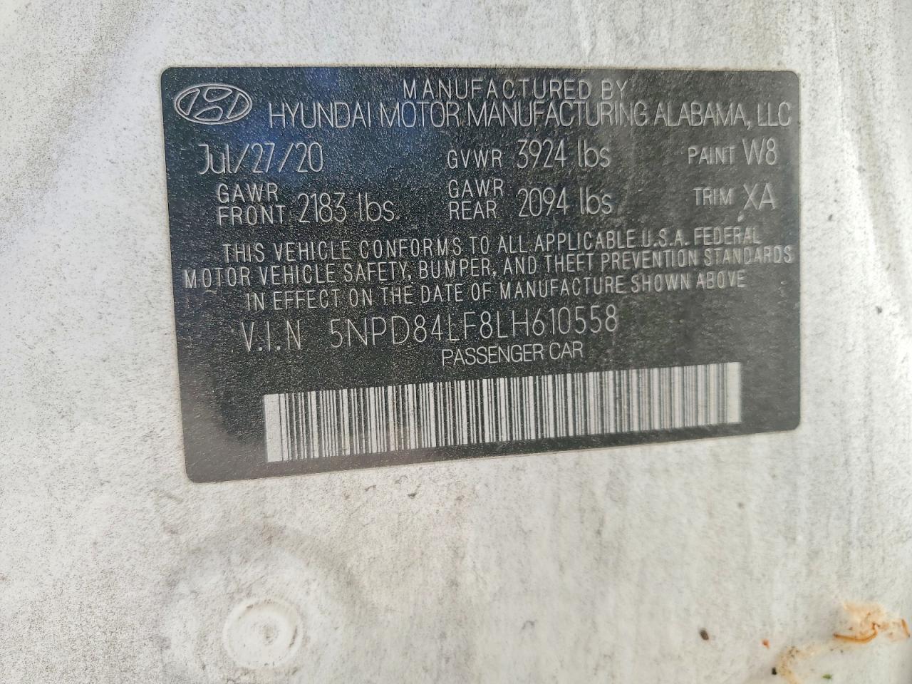 2020 HYUNDAI ELANTRA
