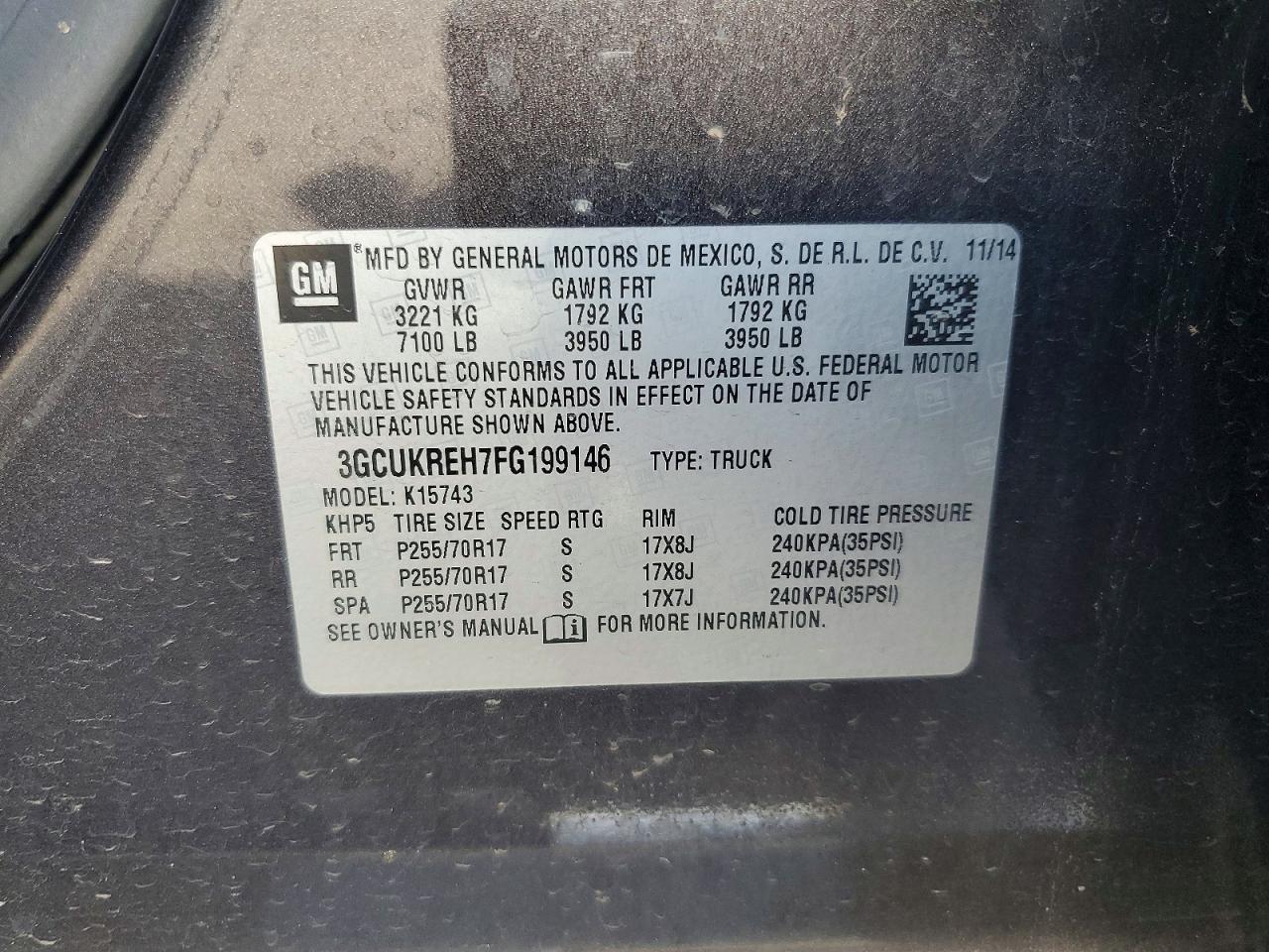 2015 CHEVROLET SILVERADO