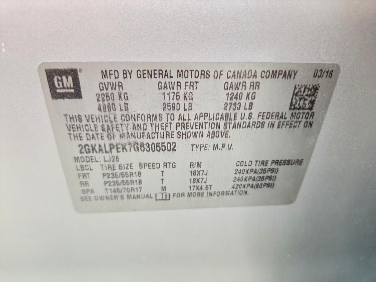 2016 GMC TERRAIN