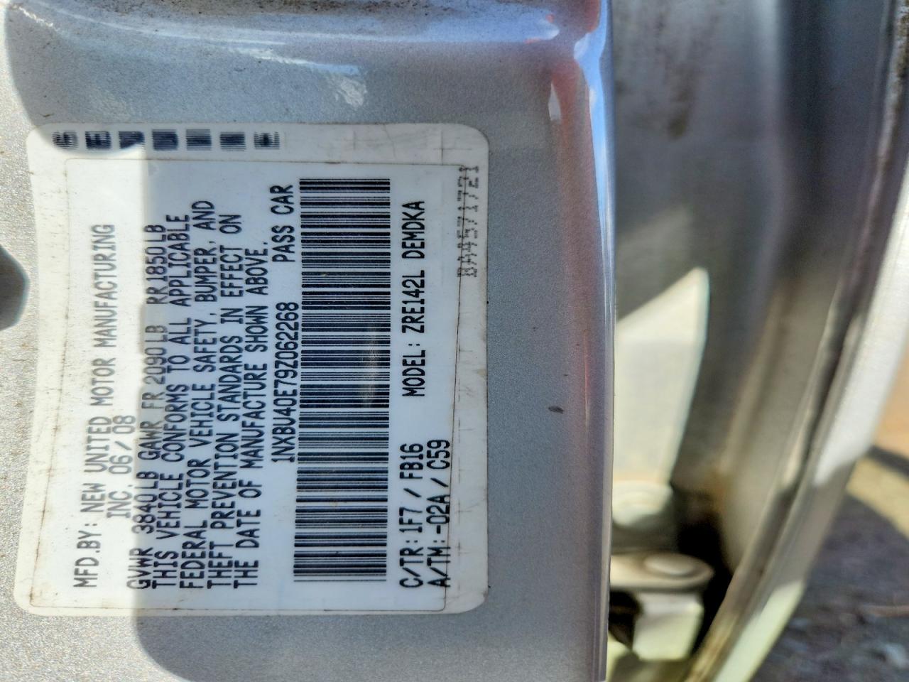 2009 TOYOTA COROLLA