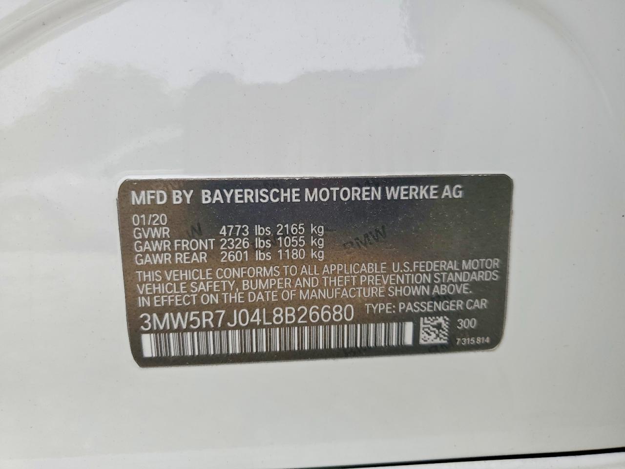 2020 BMW 3 SERIES