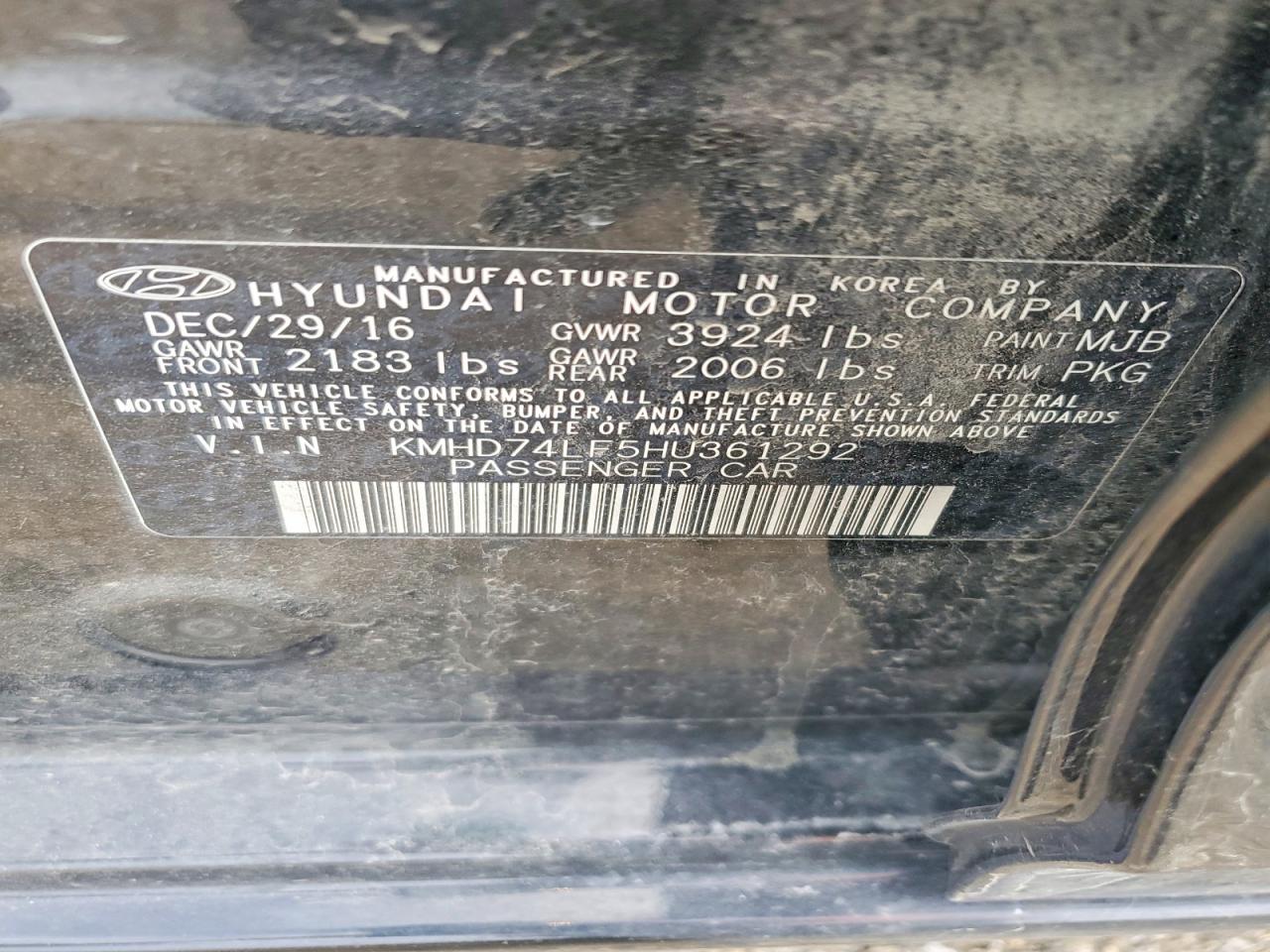 2017 HYUNDAI ELANTRA