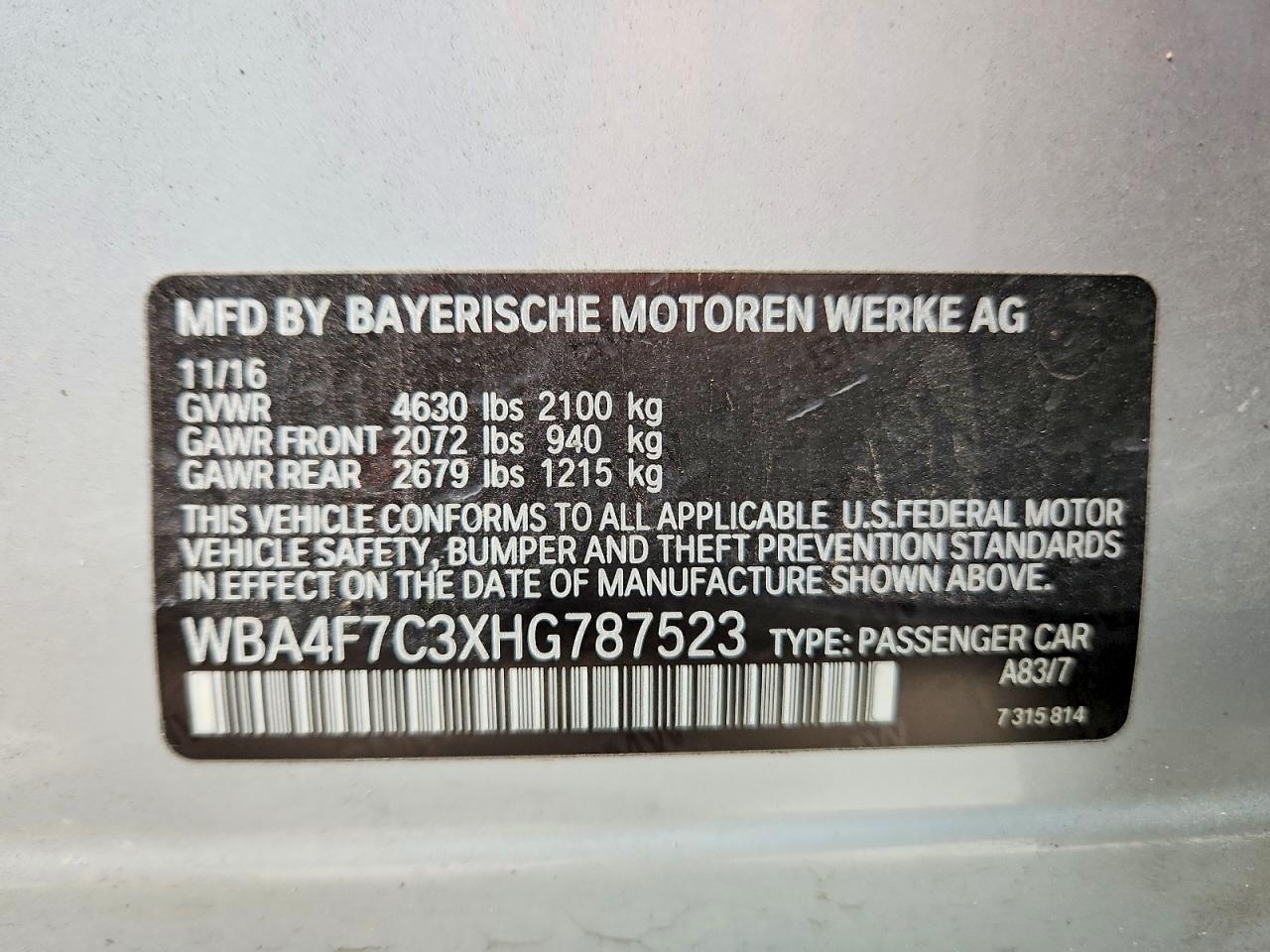 2017 BMW 4 SERIES