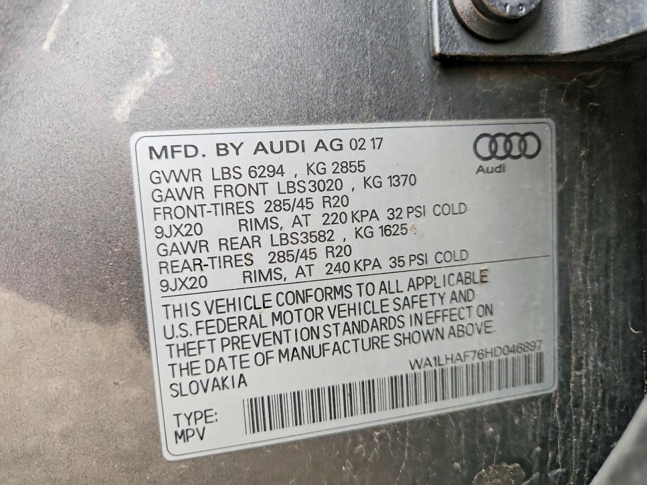2017 AUDI Q7