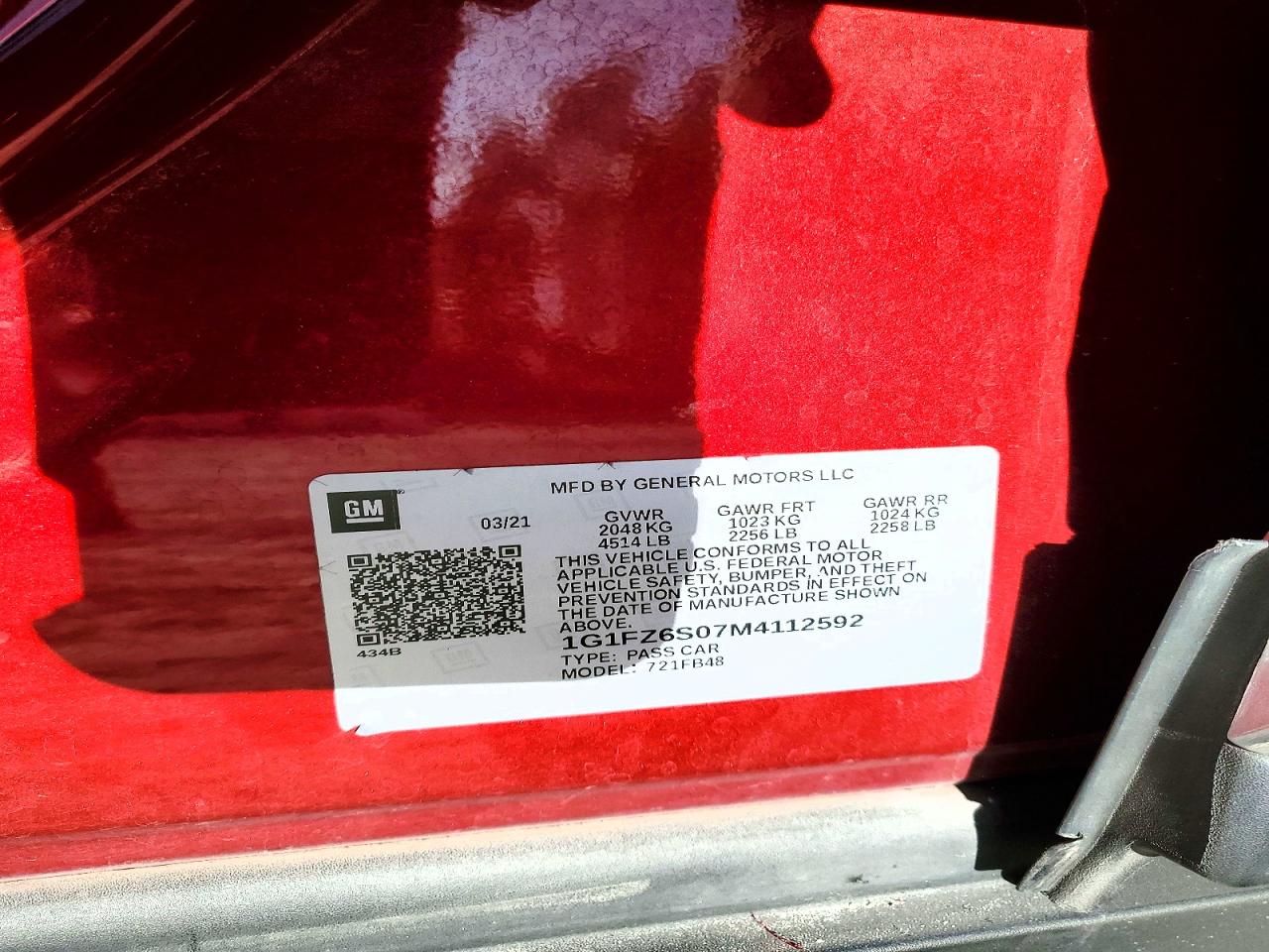 2021 CHEVROLET BOLT