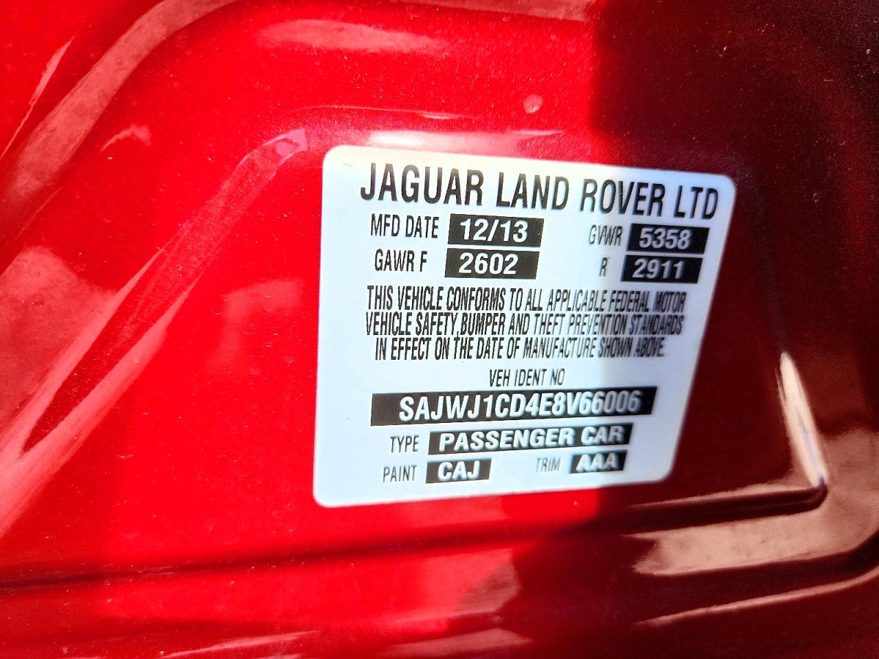 2014 JAGUAR XJ