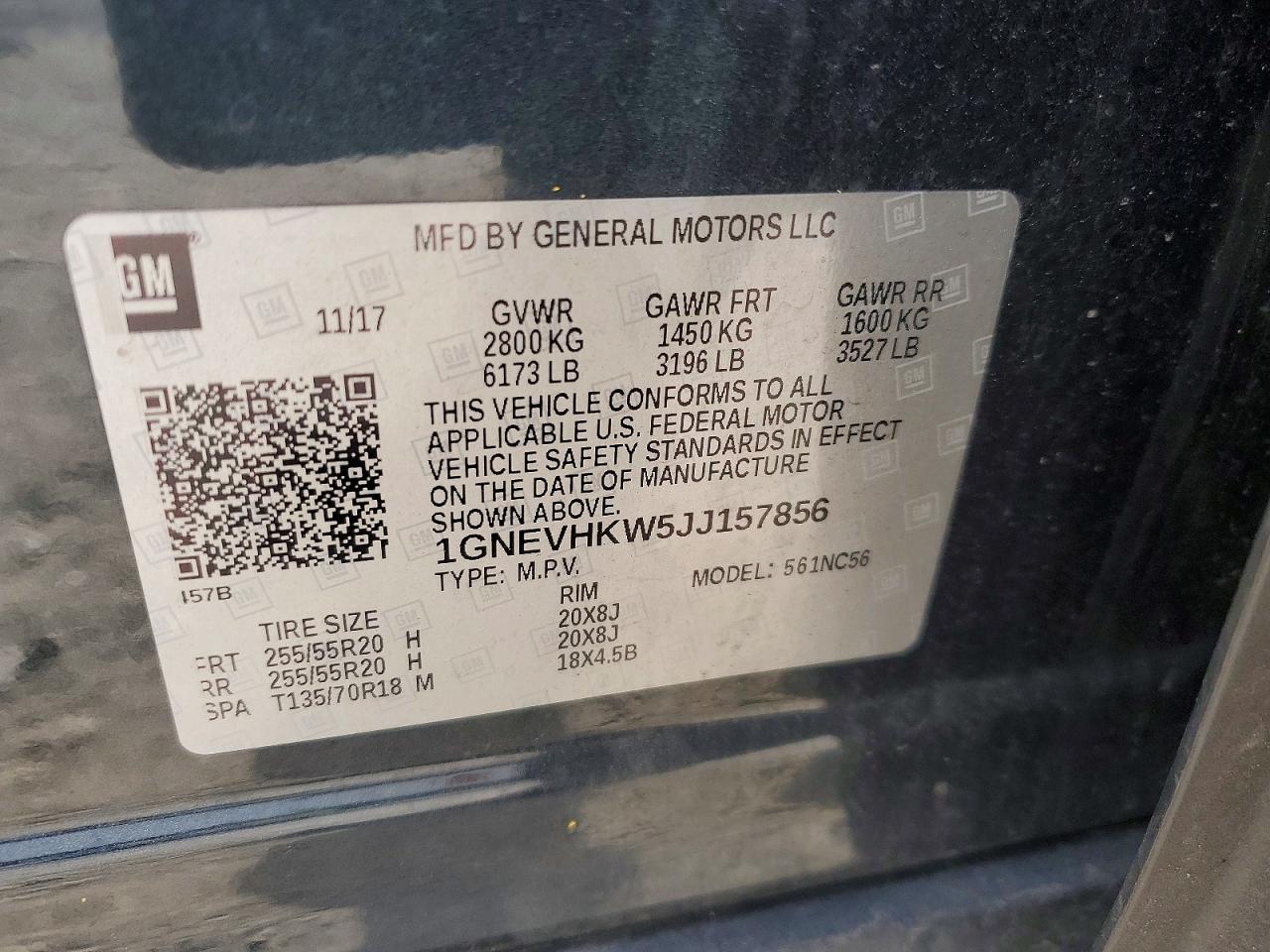 2018 CHEVROLET TRAVERSE