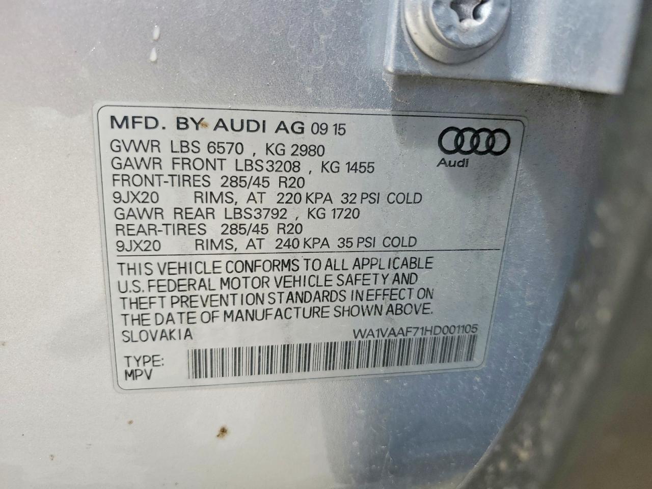 2017 AUDI Q7