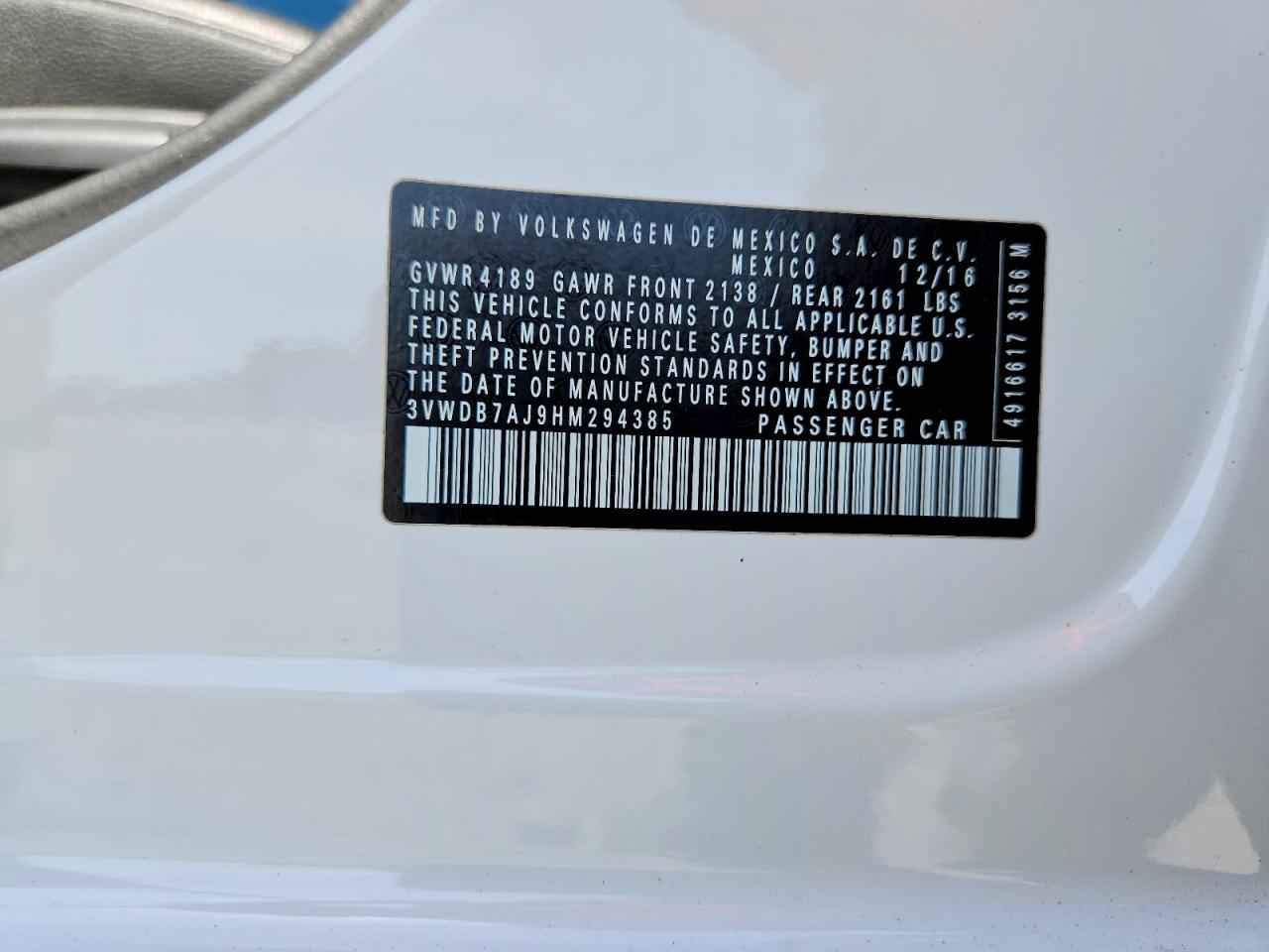 2017 VOLKSWAGEN JETTA