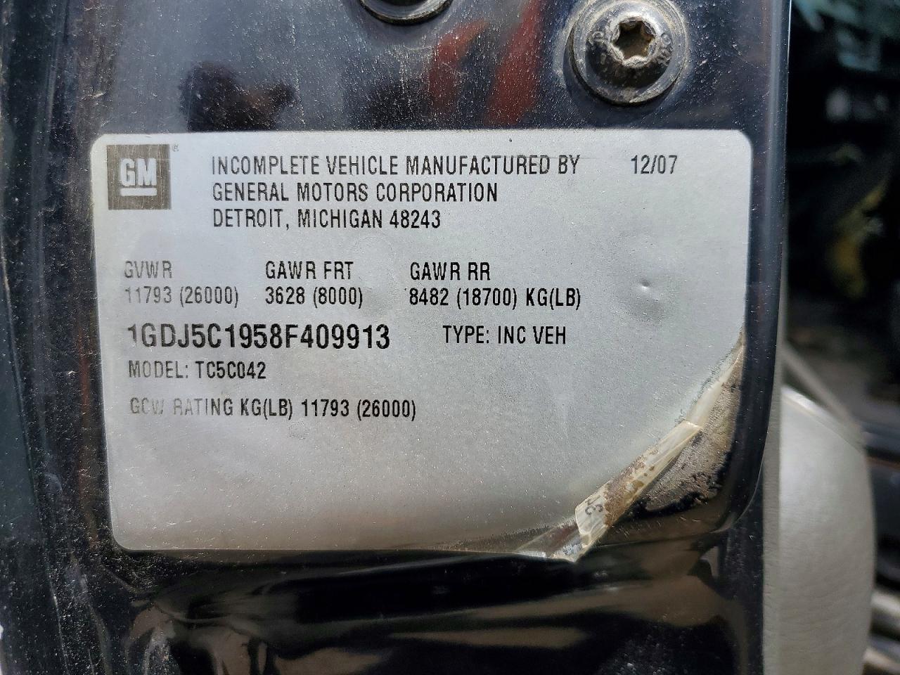 2008 GMC C/K/R5500