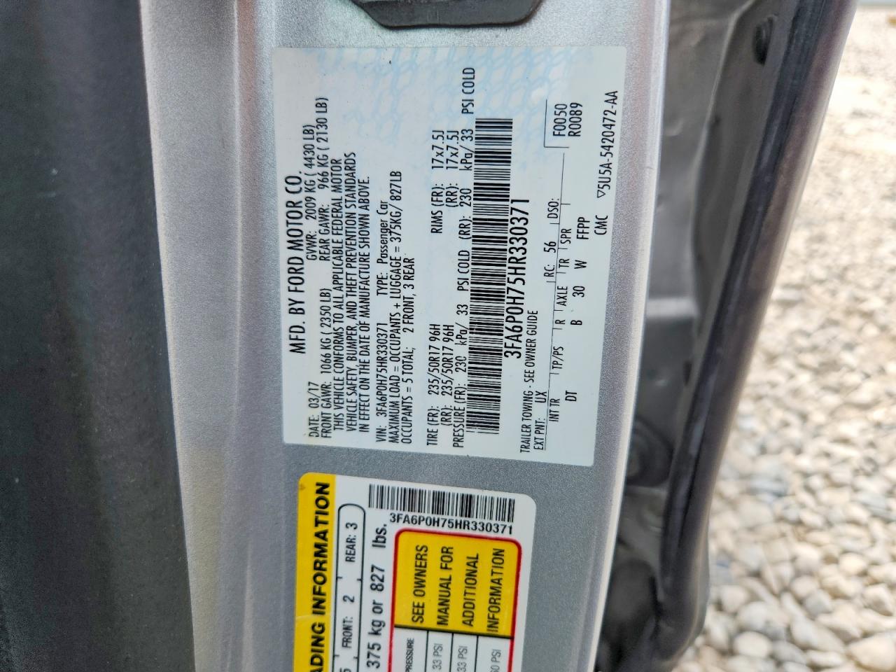2017 FORD FUSION