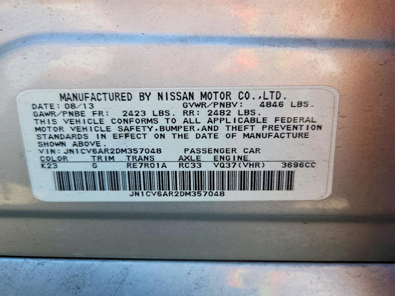 2013 INFINITI G37