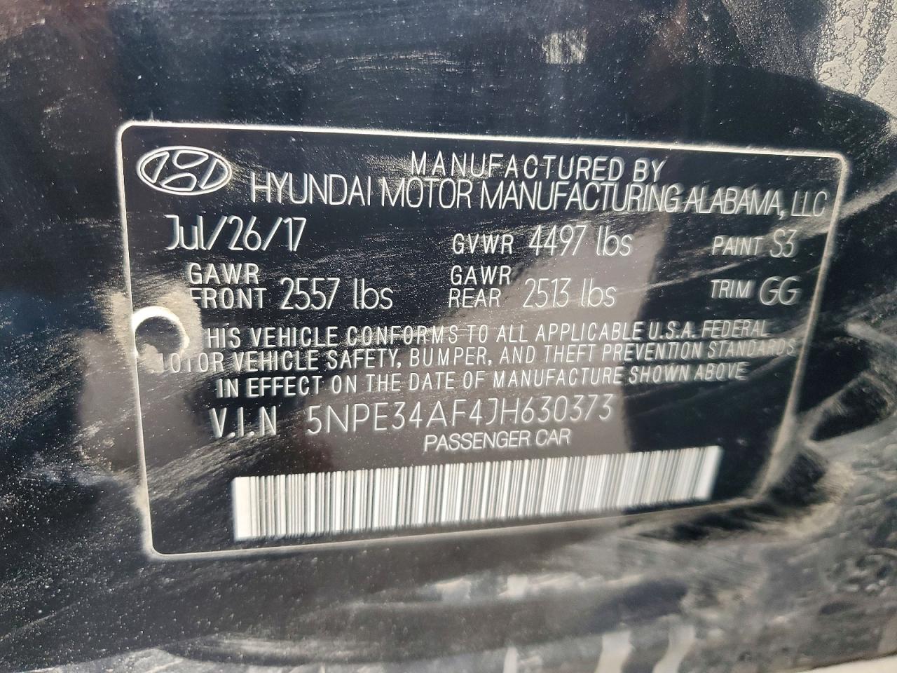2018 HYUNDAI SONATA
