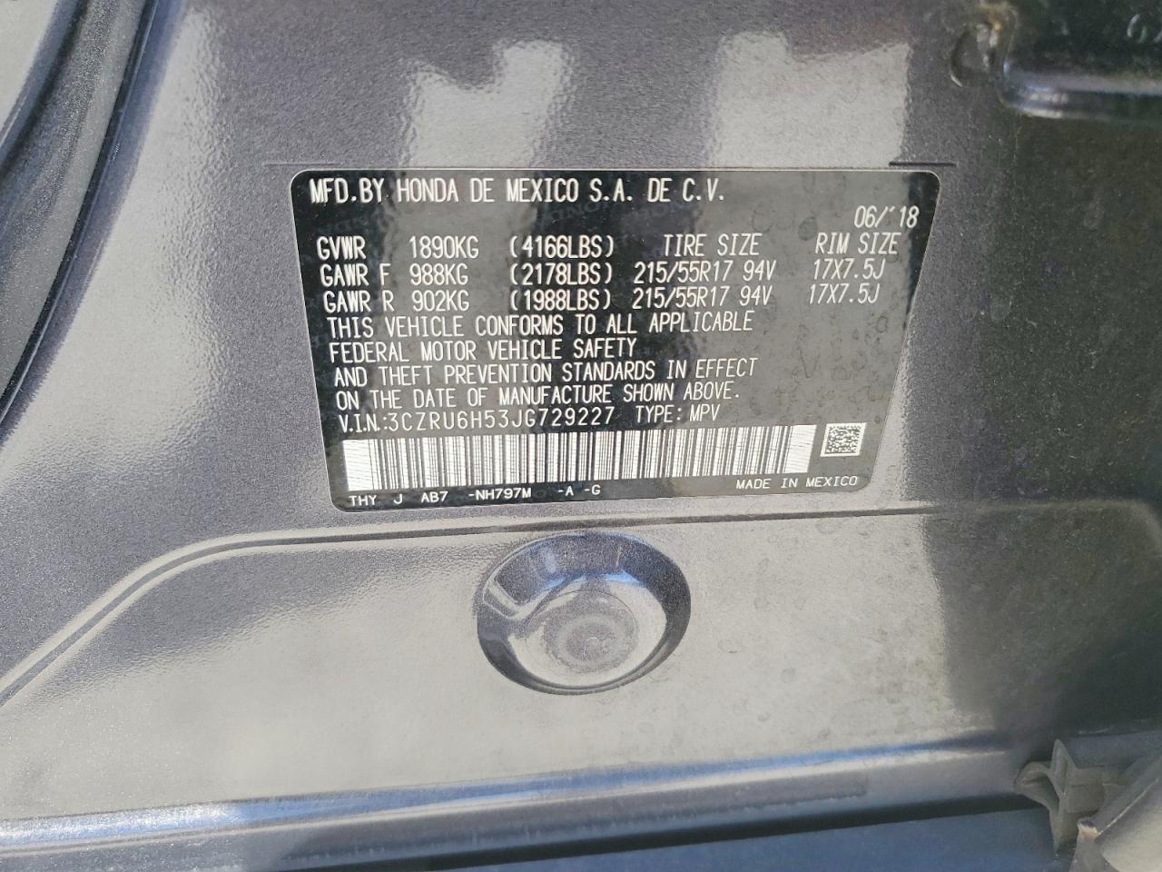 2018 HONDA HR-V