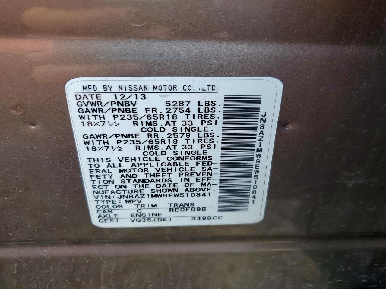 2014 NISSAN MURANO