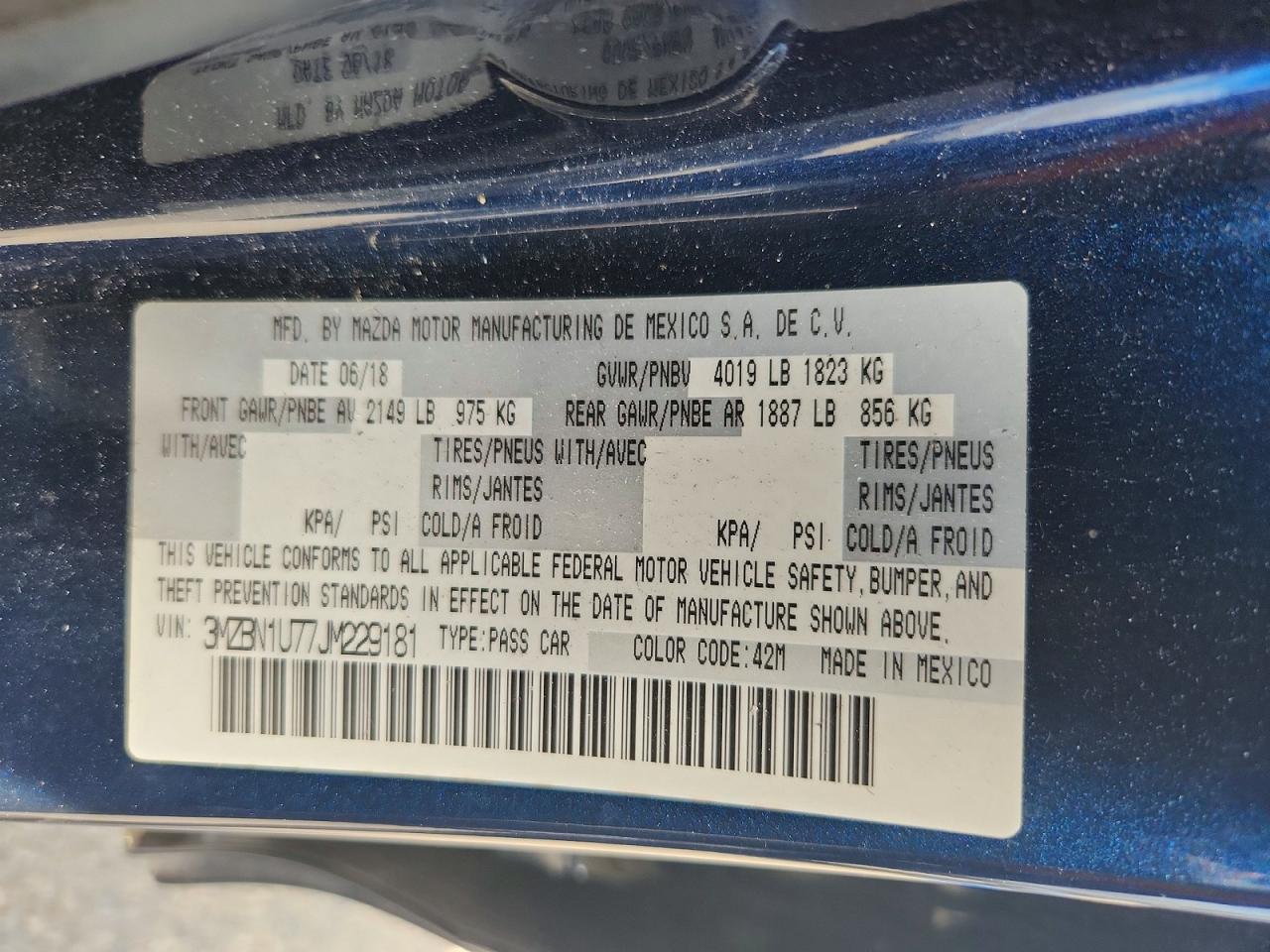 2018 MAZDA 3