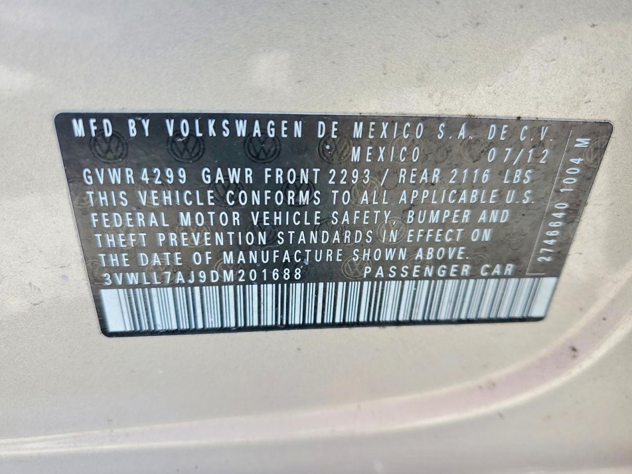 2013 VOLKSWAGEN JETTA