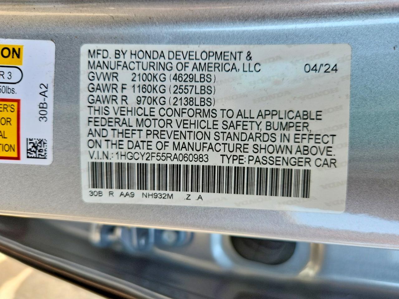 2024 HOND ACCORD