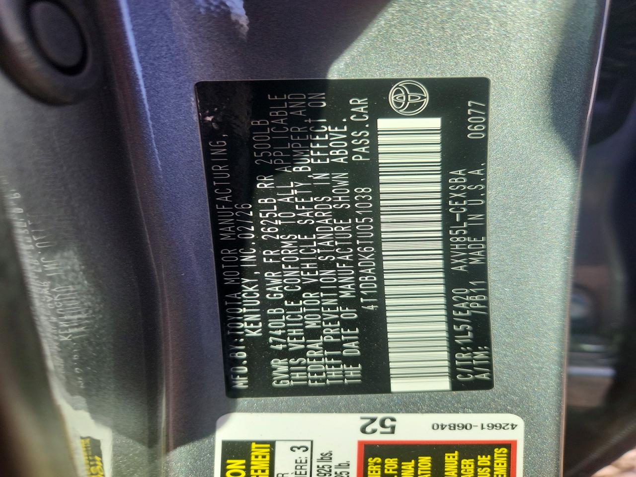 2026 TOYOTA CAMRY