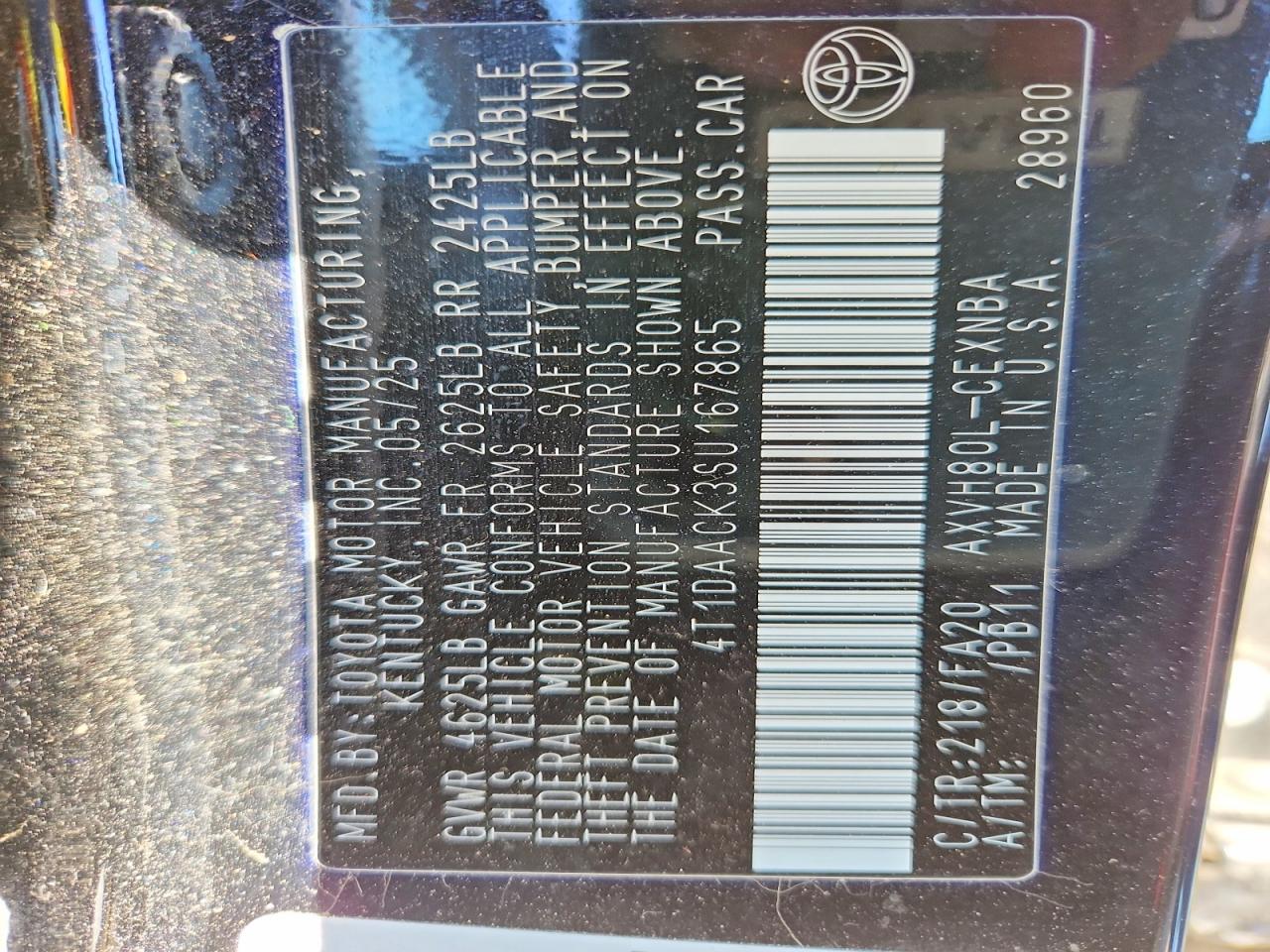 2025 TOYOTA CAMRY