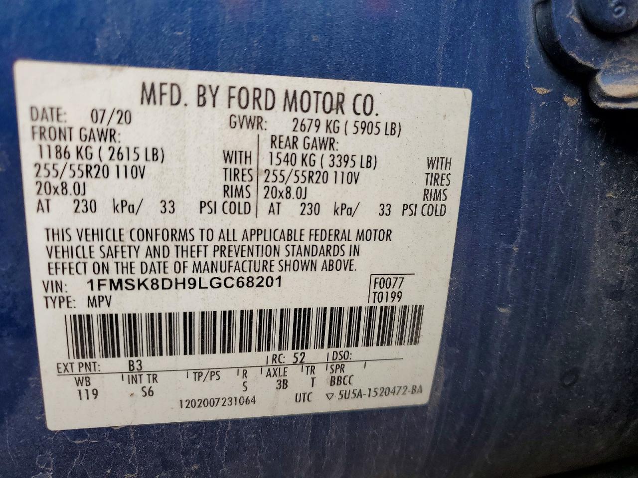 2020 FORD EXPLORER