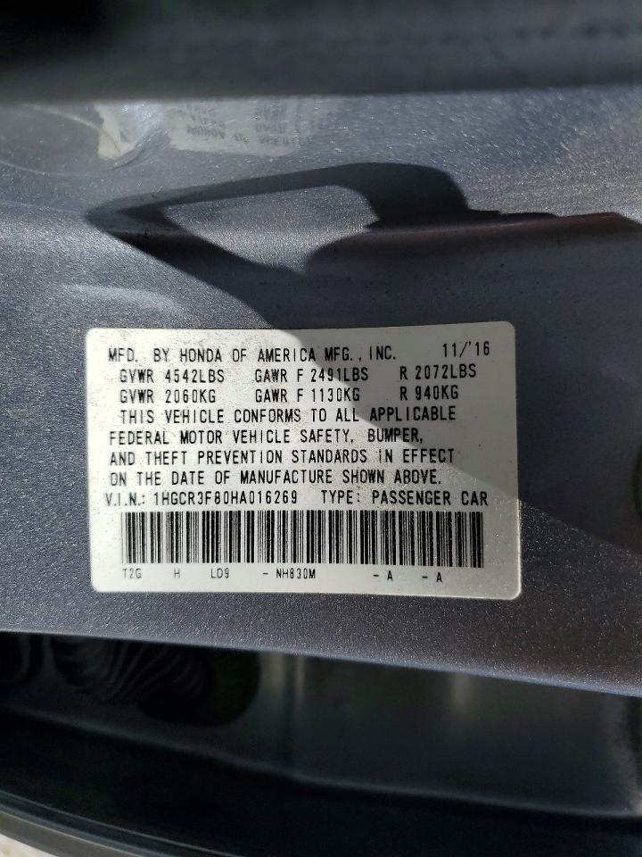 2017 HONDA ACCORD