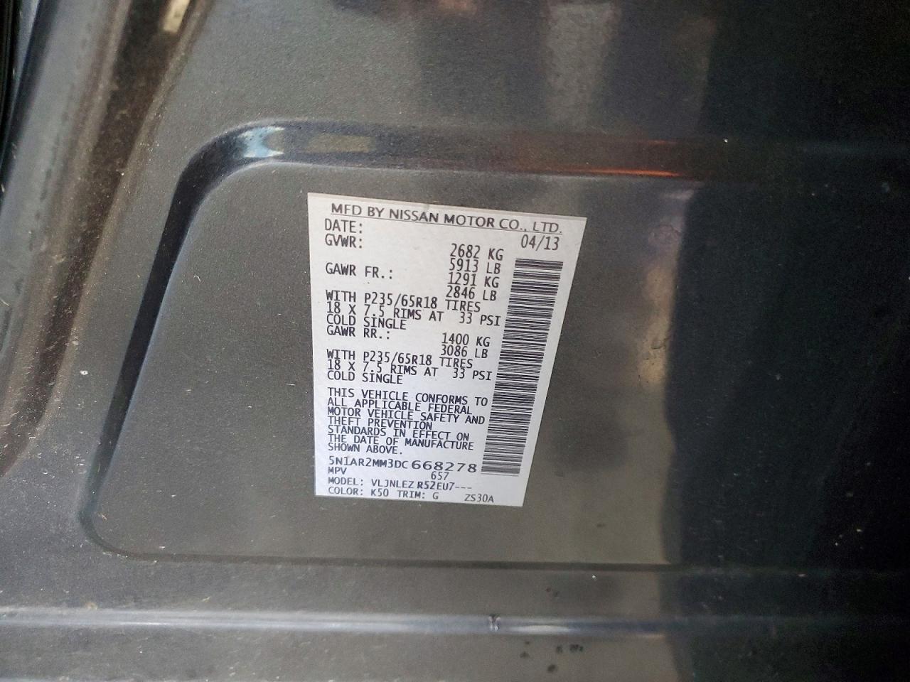 2013 NISSAN PATHFINDER