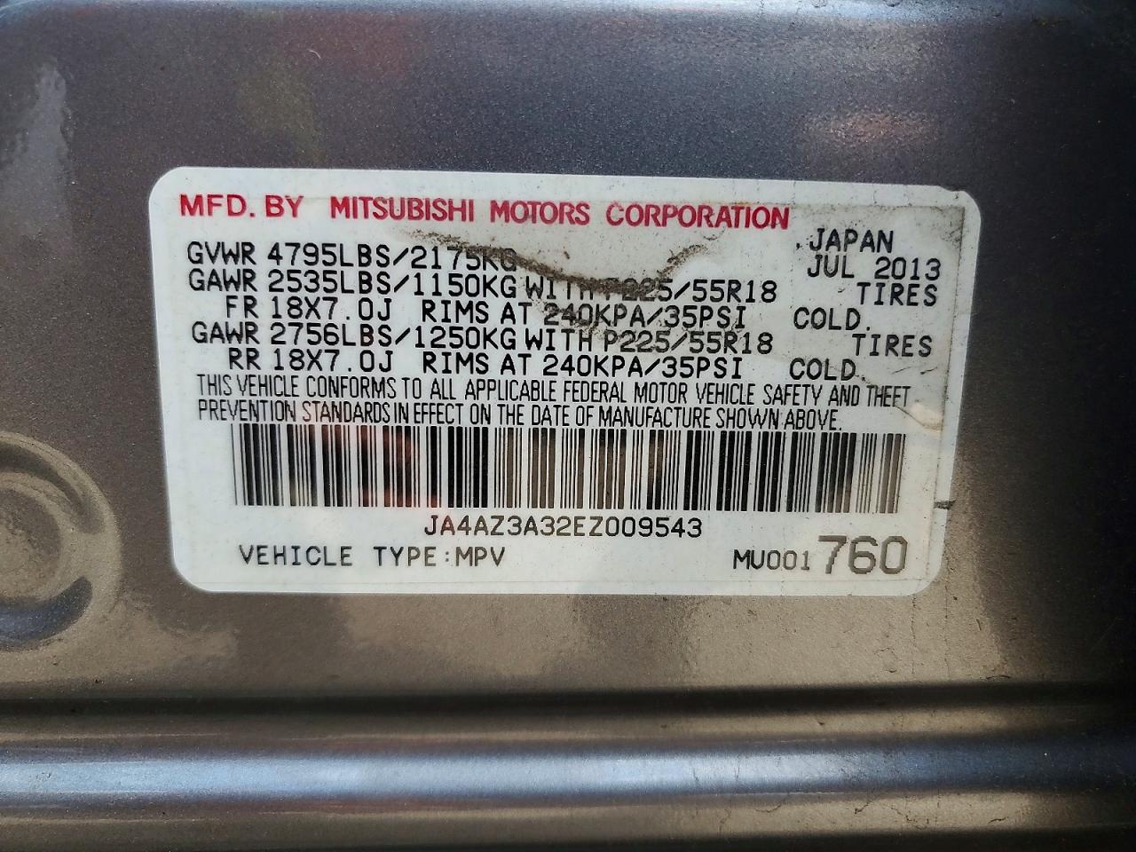 2014 MITSUBISHI OUTLANDER
