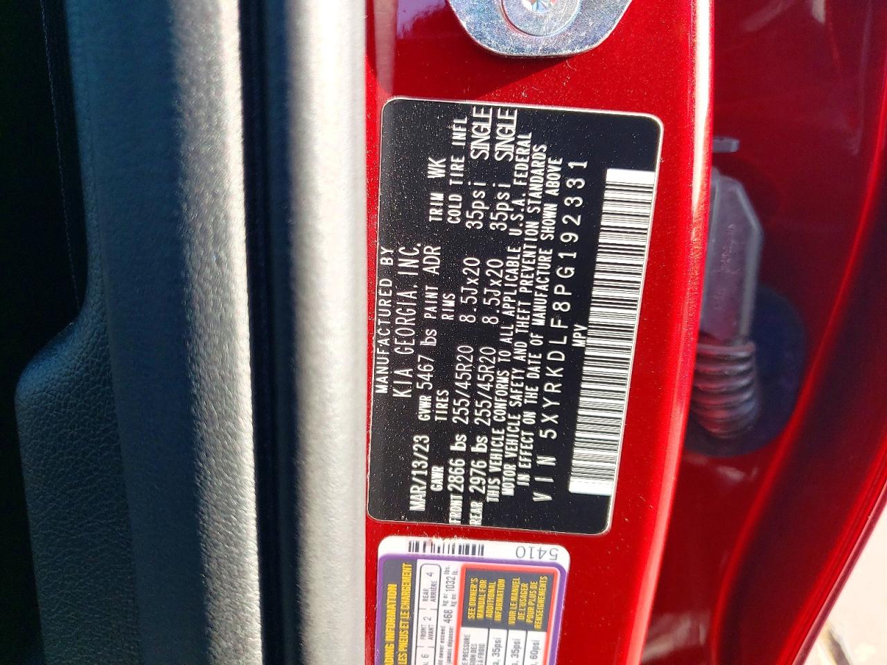 2023 KIA SORENTO