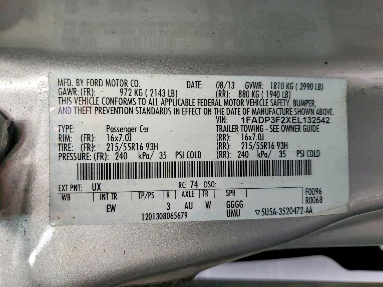 2014 FORD FOCUS