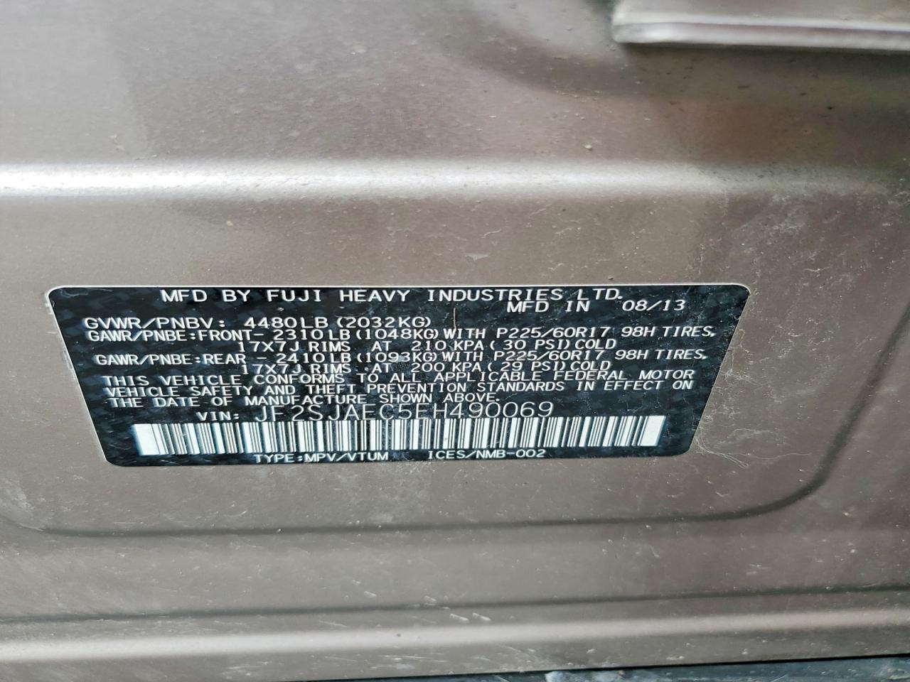2014 SUBARU FORESTER