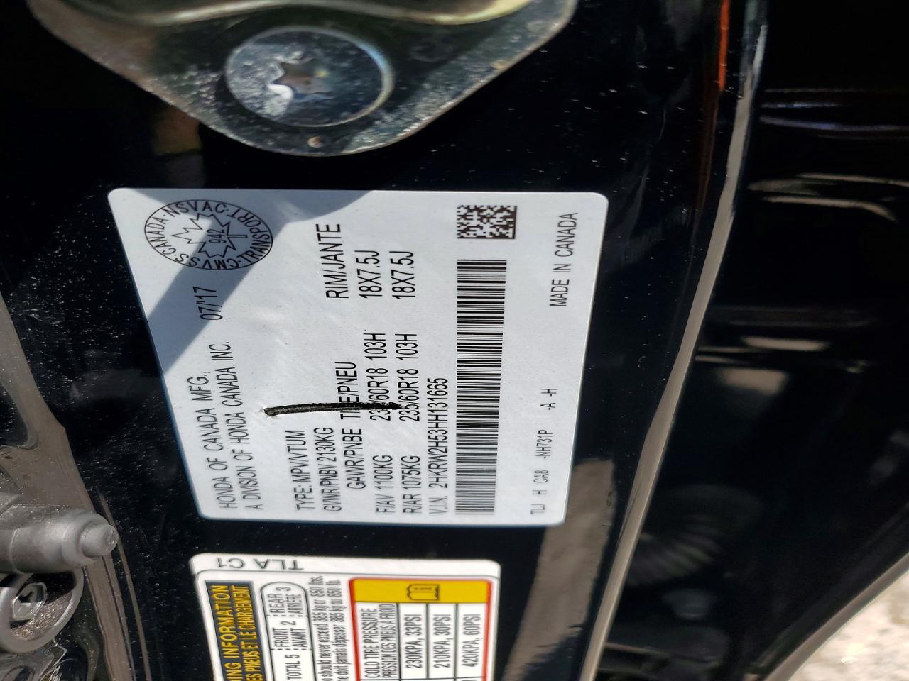 2017 HONDA CRV